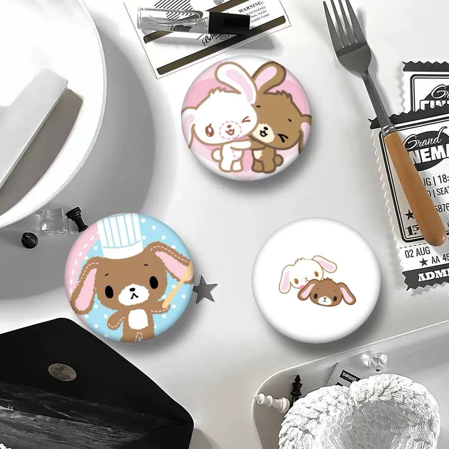 Kawaii Anime Sugarbunnies Runde Brosche aus Metall in Multicolour für Cosplay und Sammler, Durchmesser: 25 mm, 32 mm, 44 mm und 75 mm - Bild 4
