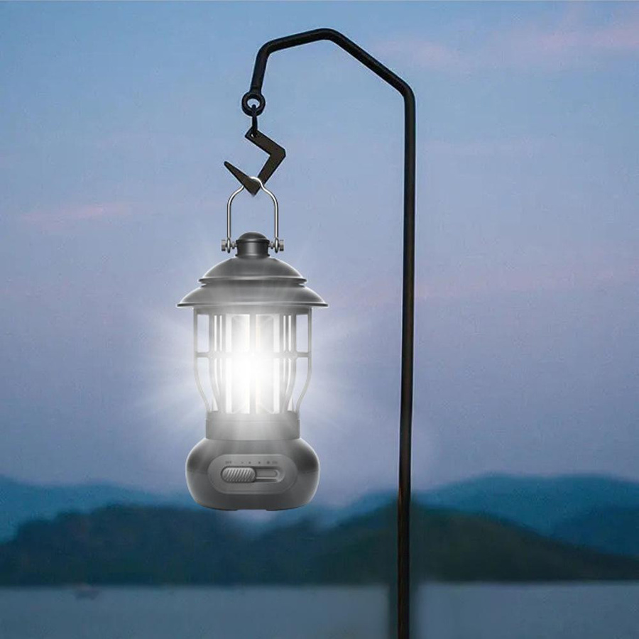 TOMTOP JMS Retro LED Campinglampe in Grün mit stufenloser Dimmung und USB-Anschluss - Bild 6