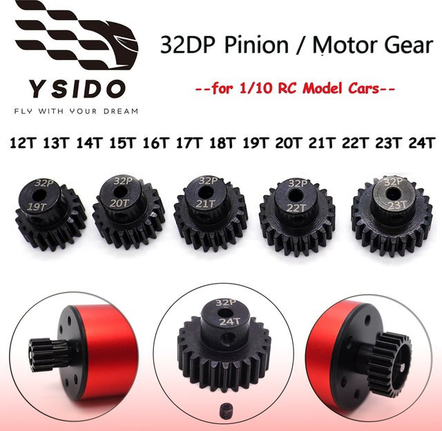 YSIDO Motor Getriebe Ritzel, Metall, 3-teiliges Set - Bild 1