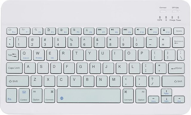 Threesystem 10 Zoll Wireless Bluetooth Tastatur mit Scissor-Mechanik, wiederaufladbar, Grün - Bild 1