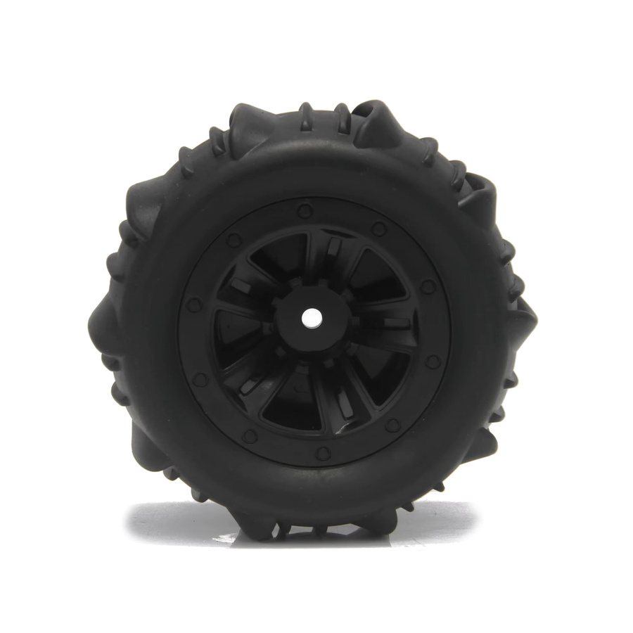 NeebRC Sechskant-Gummi-Radreifen für Monster Truck, Offroad-Paddelreifen, Schwarz - Bild 4