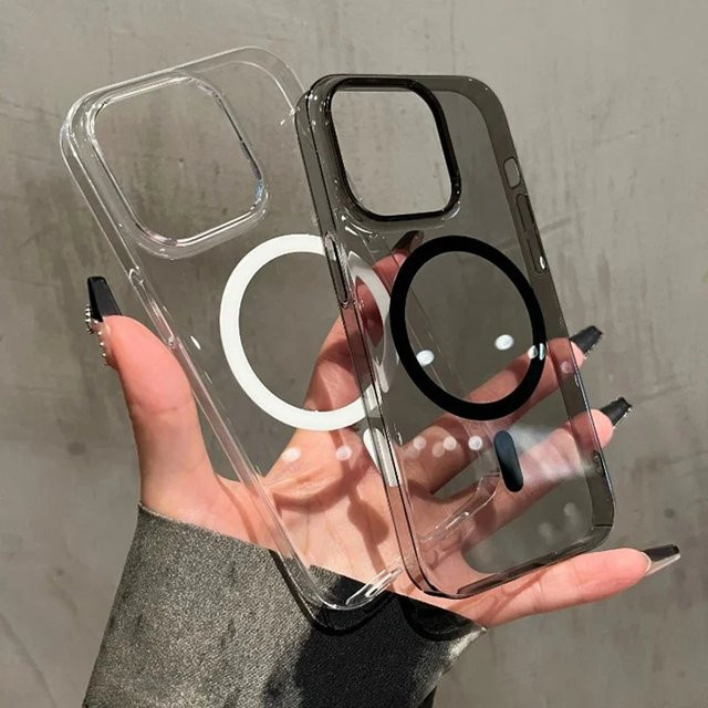 Harte matte magnetische Handyhülle für Samsung Galaxy Modelle in Schwarz oder Transparent - Bild 1