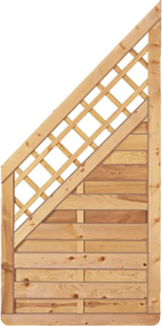 T & J Sichtschutzzaun Avantgarde-Serie Ranki Ecke aus kesseldruckimprägniertem Fichten- und Kiefernholz in Grün, Höhe: 180 cm, Breite: 90 cm, Tiefe: 90 cm - Bild 1