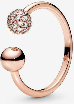 Wucifang Jewelry Ring, 925 Silber, Roségold, Kristall, Damen - Bild 1