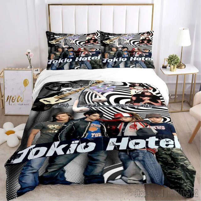 Tokio Hotel Bettwäscheset für Kinder aus Mikrofaser, B/H: 120 x 150 cm, Mehrfarbig - Bild 1