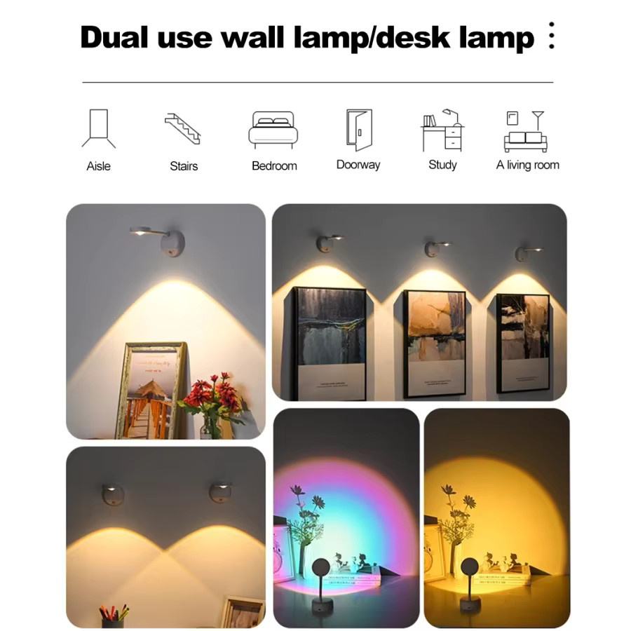 Pzsunly LED Wandleuchte Weiß, USB wiederaufladbarer Strahler mit Bewegungssensor und Dimmfunktion für Bilder und Gemälde - Bild 4