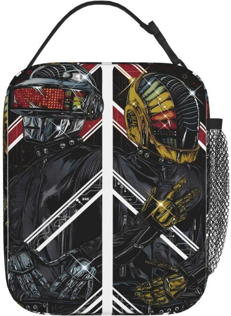 Isolierte Daft Punk Lunchbox von Fancy Style Studio in Schwarz mit Grafikdesign - Bild 1
