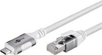 goobay USB-C auf RJ-45 LAN-Adapter Cat6, White, 1 Gbit/s Ethernet-Kabel - Bild 1
