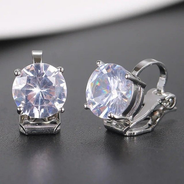 Lucky Star Jewelry Clip Ohrringe, Kupfer, Goldfarben, Zirkonia, Damen - Bild 1