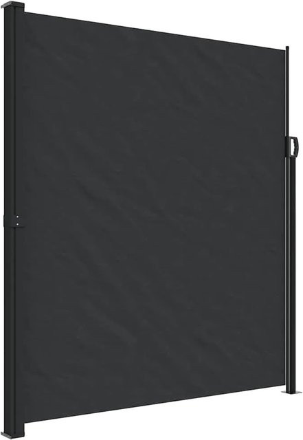 Furnicato Seitenmarkise ausziehbar aus Polyester in Schwarz, B: 500 cm, H: 220 cm - Bild 1