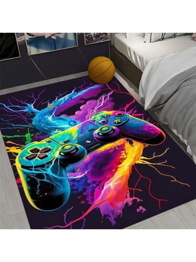 VIKAMA Teppich im Arcade-Stil aus Microfaser, rutschfest und weich, minimalistisches Design für Wohnzimmer und Schlafzimmer - Bild 3