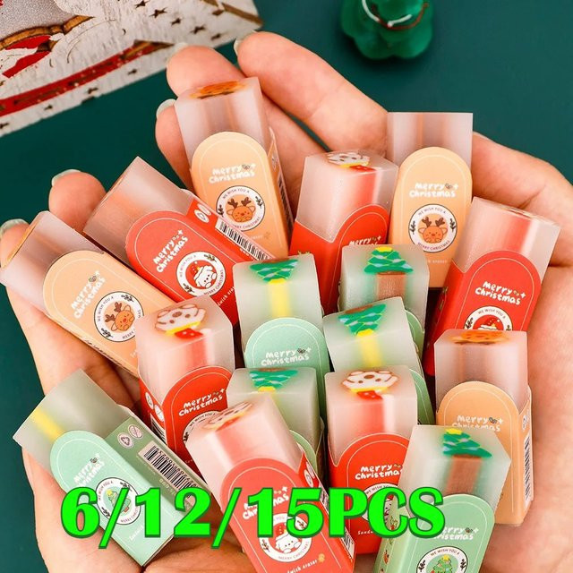 TWBEB Weihnachtliche Sandwich Radiergummis für Kinder in Mehrfarbig als Weihnachtsgeschenk - Bild 1