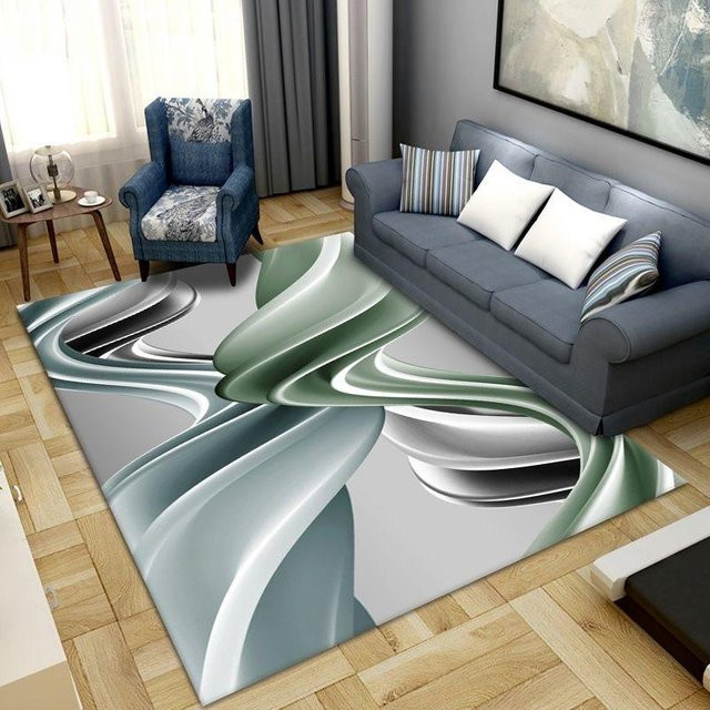 HGHT Abstrakter Bereichsteppich Modern Maschinenwaschbar Multicolour B/H: 60 x 90 cm - Bild 1