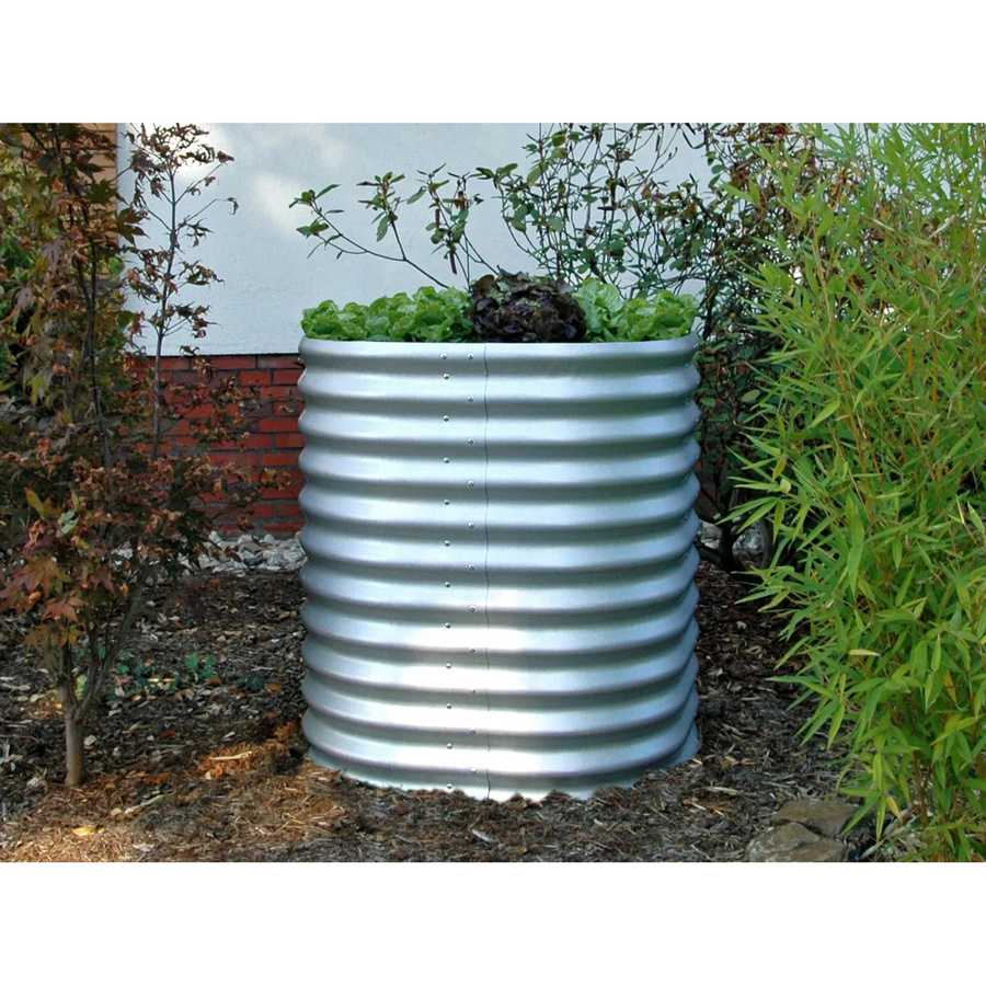 Vitavia Hochbeet Vita 858 rund aus Zink-Alu in Silber, Durchmesser: 82 cm, Höhe: 86 cm - Bild 4