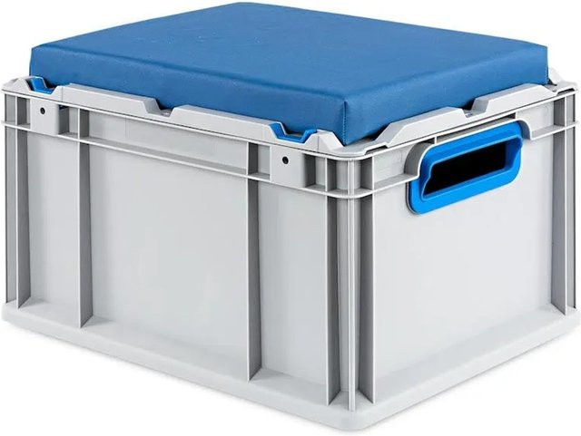 PROREGAL Eurobox NextGen Seat Box Blau, Transportbehälter aus Kunststoff, H x B x T: 26,5 x 30 x 40 cm - Bild 1