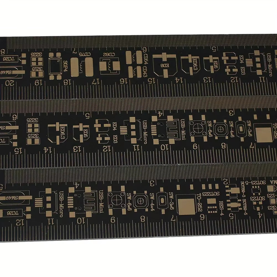 Multifunktionale Leiterplatten-Lineale im B-Maßstab für Ingenieure und DIY-Projekte, Schwarz, Länge: 15 cm, 20 cm, 25 cm - Bild 4