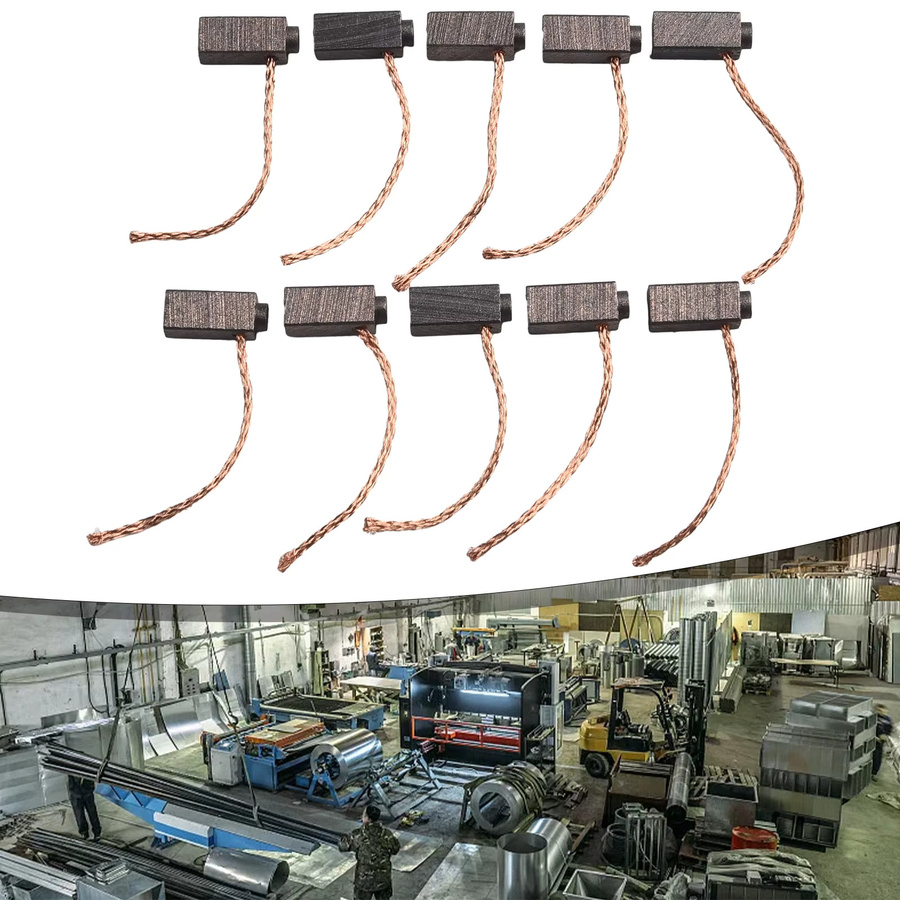 VIBRATITE Ersatzset Kohlebürsten für Elektromotoren, 10 Stück, Schwarz, B/T/H: 5 x 6 x 14 mm - Bild 3