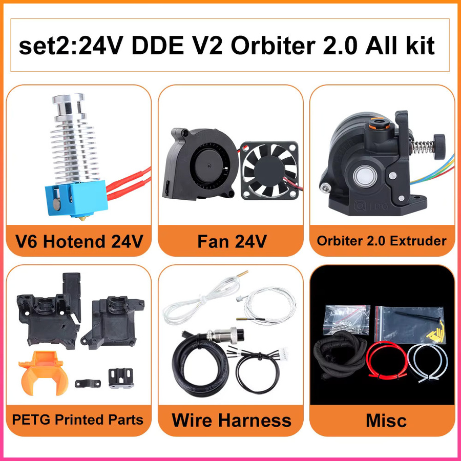 Trianglelab DDE V2 Orbiter 2.5 Direktantriebsextruder für V6 Hotend, Schwarz, kompatibel mit Creality3D Ender3, Ender5 und CR10 FDM 3D-Druckern - Bild 5