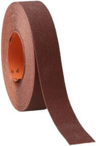 Norton Sparrollen R222 Schleifband für Metall und Holz, Körnung P80, Farbe Braun, Breite: 38 mm, Länge: 25 m - Bild 1