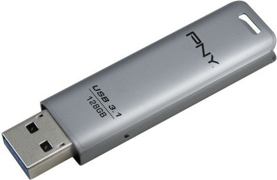 PNY Elite Steel USB-A 3.1 Flash Drive, 128 GB, Silber - Bild 1