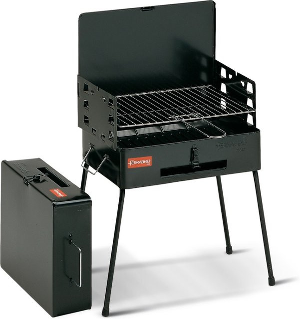 Holzkohlegrill für Camping mit den Maßen H: 30 cm, B: 73 cm, T: 52 cm - Bild 1