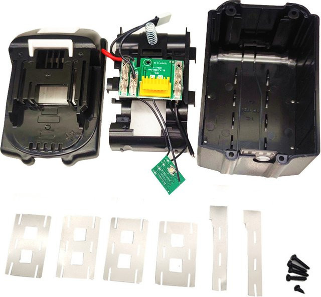 Schutzgehäuse mit Ladeplatine für Makita 18V LXT Akkus BL1830 BL1860 in Schwarz - Bild 1