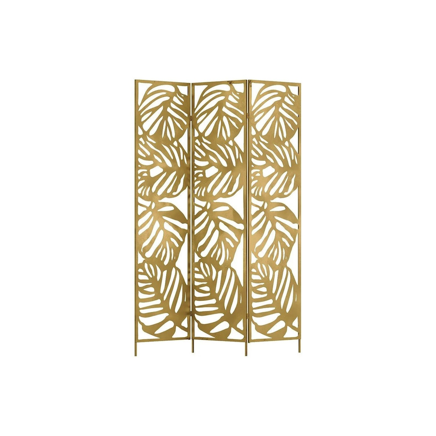 Paravent Kodila aus Metall mit floralem Muster in Gold, B/H: 123 x 180 cm - Bild 2