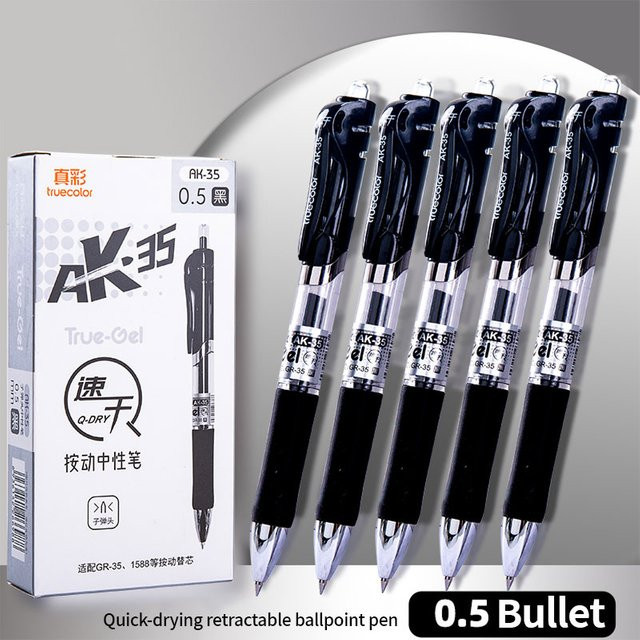 Truecolor Schnelltrocknender Druckknopf-Neutralstift mit 0,5 mm Spitze in Blau - Bild 1