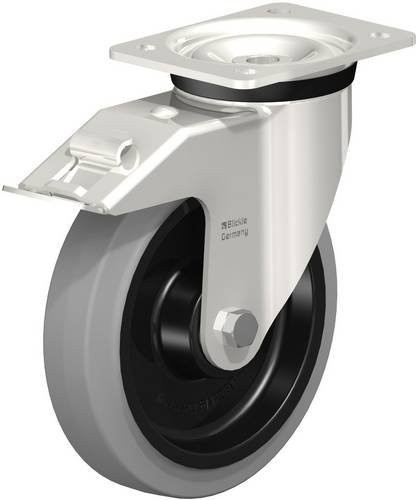 Blickle Lenkrolle LKX-POEV 200XKA-FI-SG mit Feststeller, Rad-Durchmesser: 20 cm, Tragfähigkeit: 500 kg, Grau/Schwarz - Bild 1