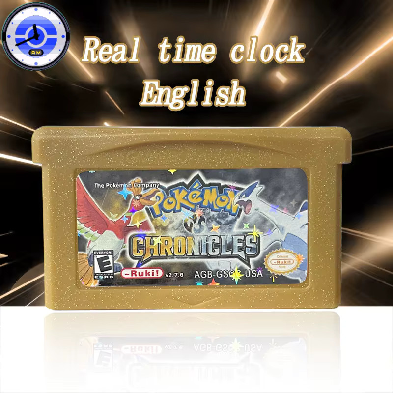 Pokemon GS Chronicles Rom Hack für GBA mit Echtzeituhr RTC Flash Cart in der USA-Version - Bild 2