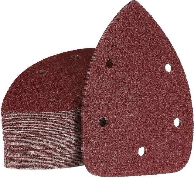 VIBRATITE Maus-Klett-Schleifpapier-Set mit 5 Löchern, 60 Stück, sortiert Körnung 60–400, B: 9,8 cm, H: 14 cm - Bild 1