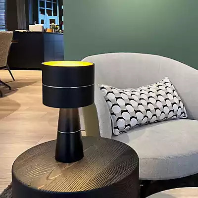Oligo Tudor TL LED-Tischleuchte in Schwarz Matt und Blattgold, dimmbar - Bild 2