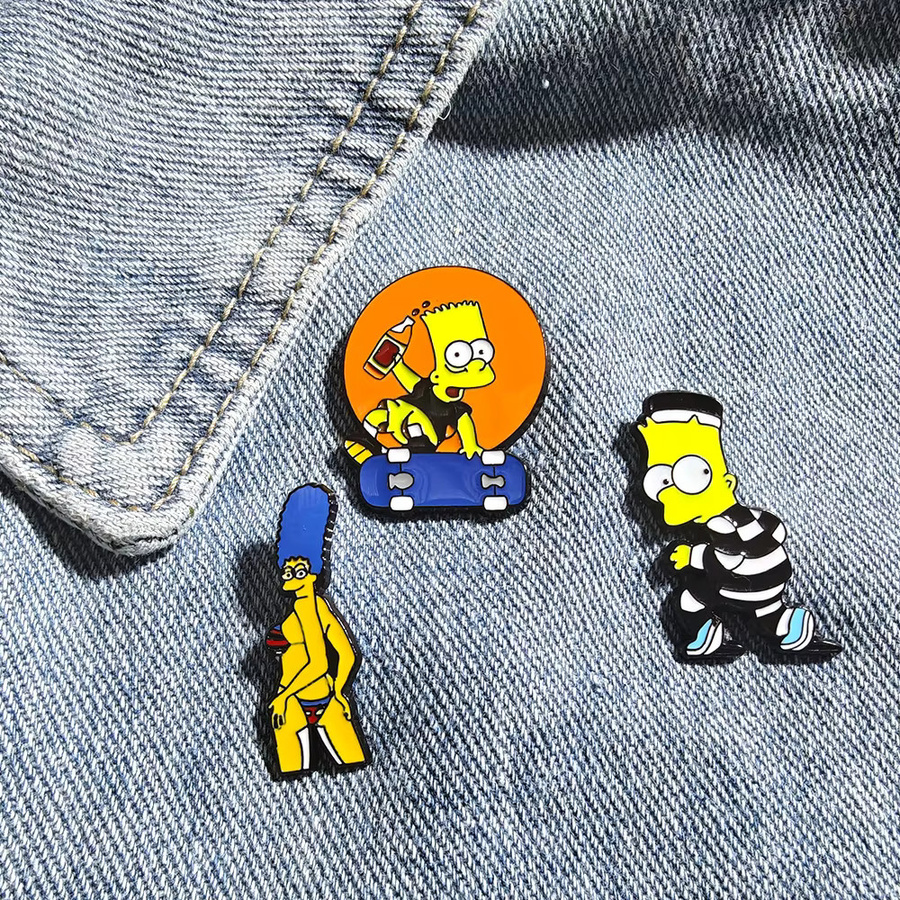 The Simpsons Anstecknadel-Set, Emaille-Metall, Bunt, Unisex - Bild 2