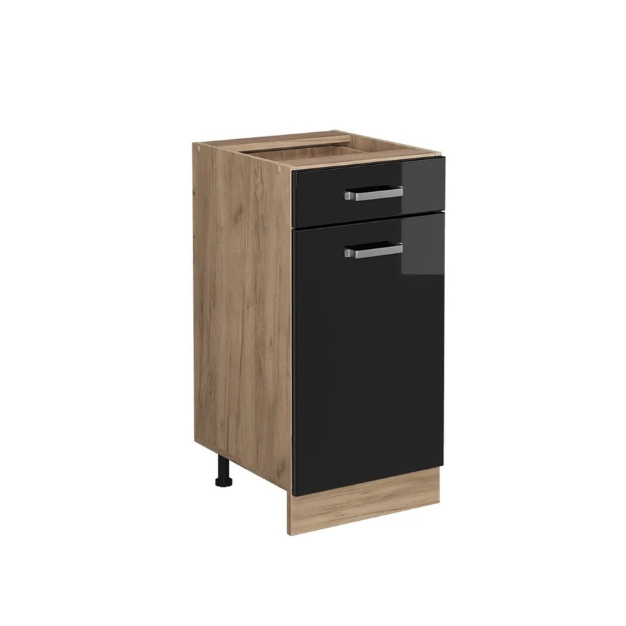 Vicco Küchenunterschrank R-Line Schubunterschrank in Schwarz und Eiche modern Breite: 40 cm - Bild 3