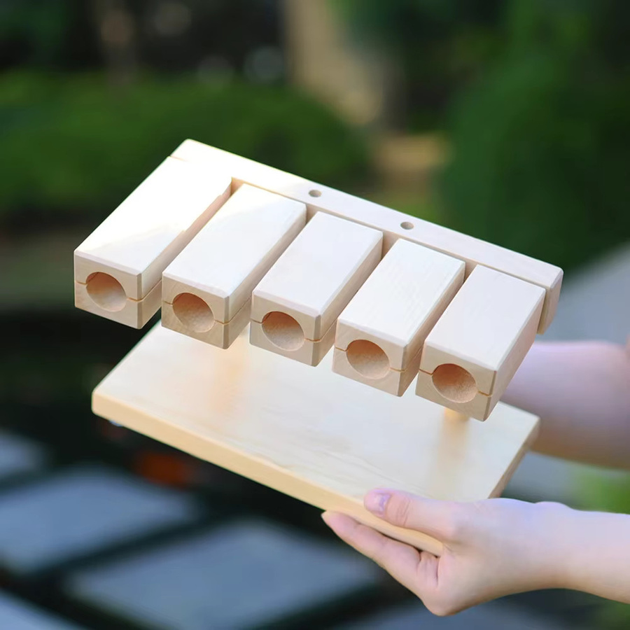IRIN 5-Ton-Xylophon Orff Musikinstrument, mit Holzklöppeln und Trommelstöcken, Percussion-Set - Bild 4