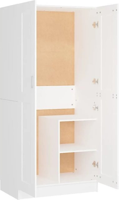 vidaXL Kleiderschrank Weiß Modern mit Scharniertüren und Regalböden, B/T/H: 82,5 x 51,5 x 180 cm - Bild 1