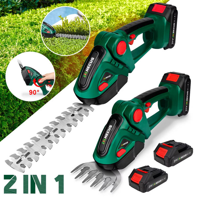 2 in 1 Akku-Heckenschere und Rasenmäher für Makita LXT 18V in Grün - Bild 1