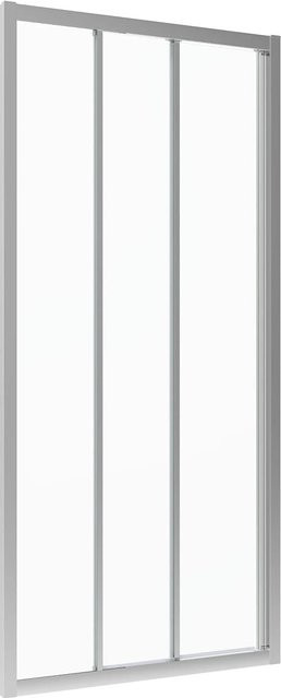 Aquabatos Nischenduschtür als Schiebetür aus ESG Sicherheitsglas mit NANO Beschichtung, Farbe: Transparent, B: 120 cm, H: 195 cm - Bild 1