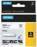 Dymo Rhino IND ORIGINAL Beschriftungsband aus Vinyl, Farbe: Schwarz auf Weiß, Breite: 24 mm, Länge: 5,5 m - Bild 1