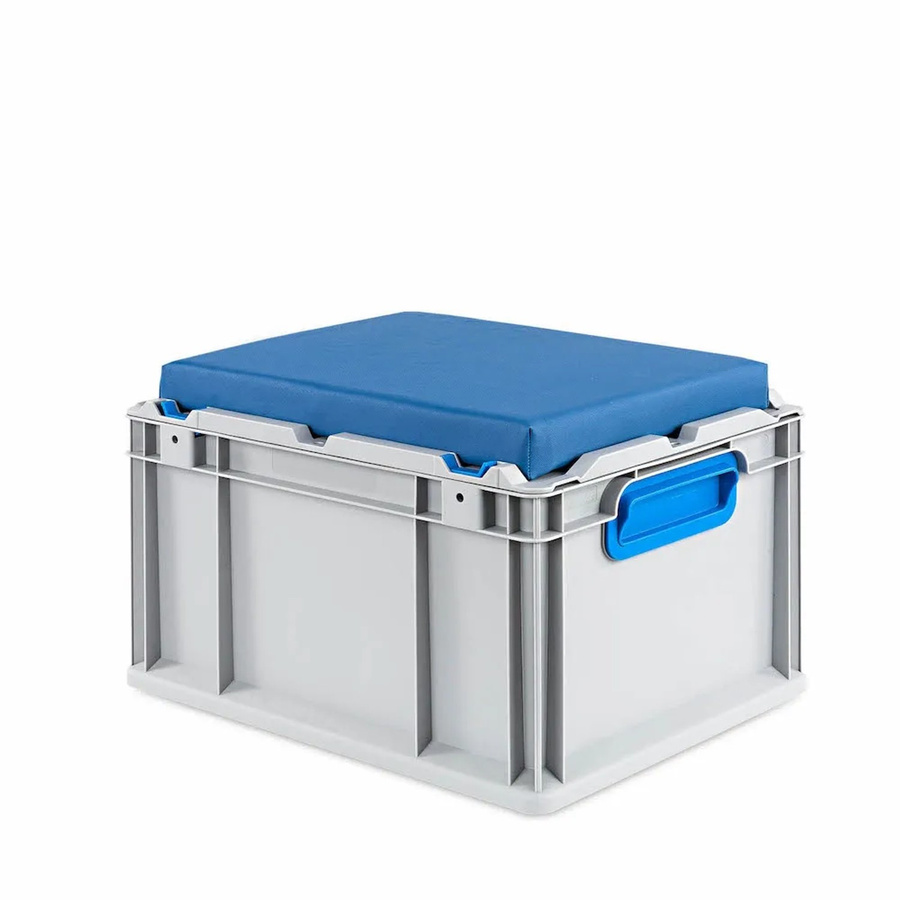 Eurobox NextGen Seat Box Blau H x B x T: 26,5 x 30 x 40 cm, 20 Liter Transportbox mit Griffen und Verschluss - Bild 2