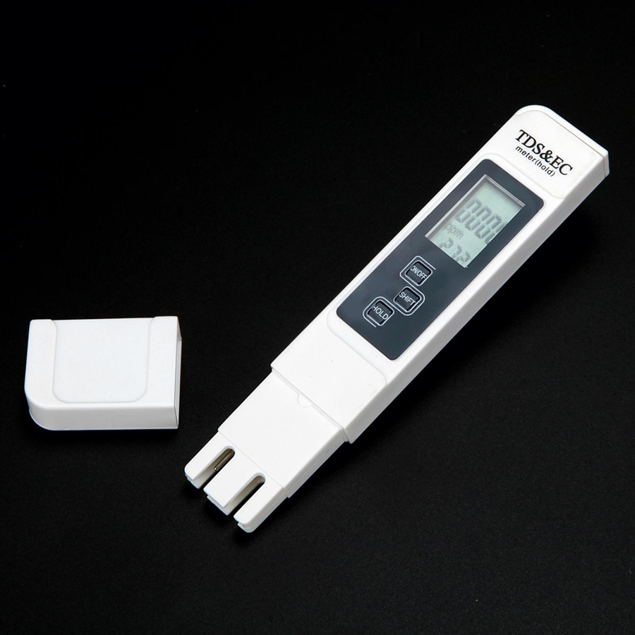 Igeteck Digitaler 3-in-1 Wasserqualitätstester für TDS, EC und Temperatur in Weiß - Bild 2
