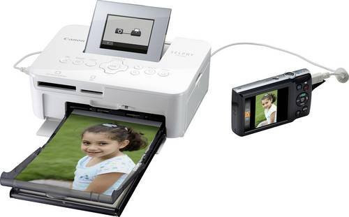 Canon SELPHY CP1000 Fotodrucker in Weiß mit Thermosublimationstechnologie und USB-Anschluss - Bild 1