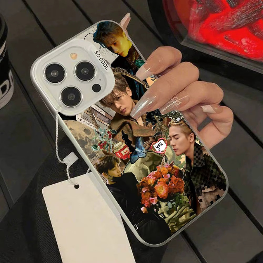 Stoßfeste Handyhülle J-Jackson W-Wang für Apple iPhone 11 bis 17 Pro Max Plus in Silber und Multicolour - Bild 5