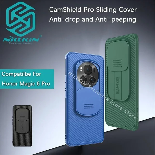 Nillkin CamShield Pro Schutzhülle für Honor Magic 6 Pro und Honor Magic 7 Pro, stoßfest mit Objektivschieberabdeckung, Schwarz - Bild 1