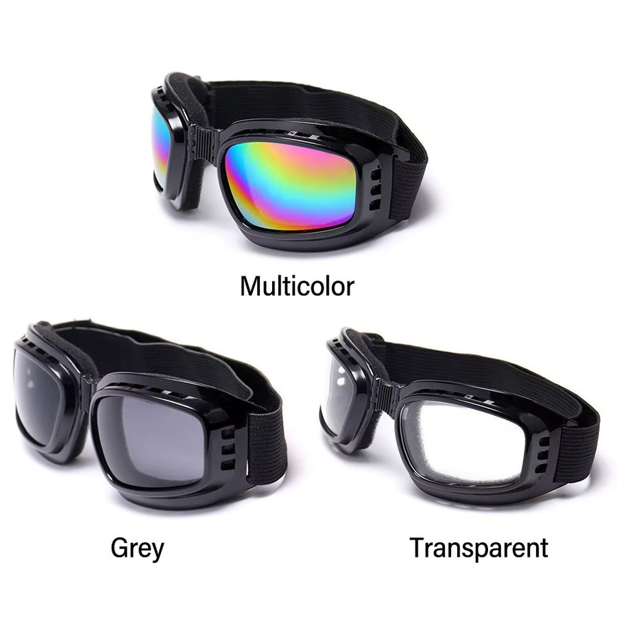 Winddichte und staubdichte Schutzbrille aus Kunststoff in Multicolor und Grau für Radfahren und Laborarbeit - Bild 5
