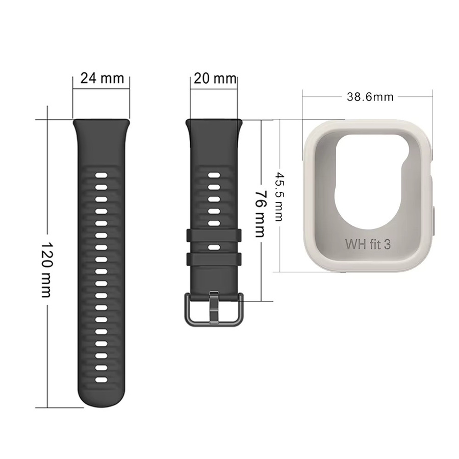 Hero Iand Uhrenarmband Silikon, Schwarz, Unisex - Bild 2