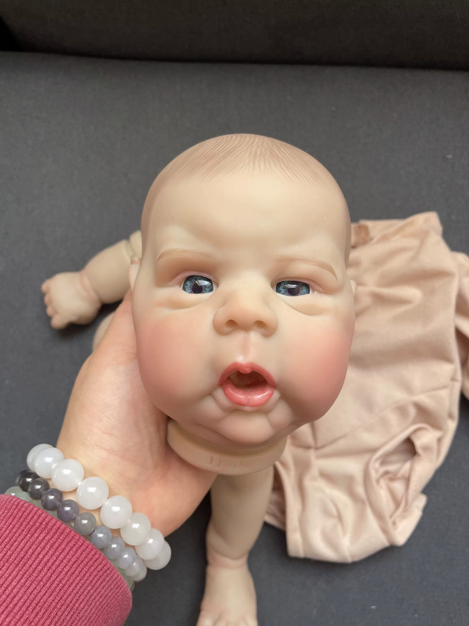 NPK 3D Skin Visible Veins Reborn DIY, Sammlerpuppenbausatz, mit Stoffkörper und Augen - Bild 2