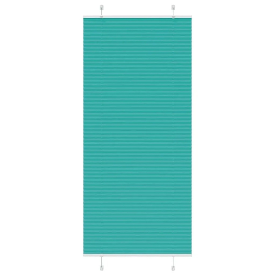 vidaXL Plissee Petrolgrün semi-transparent aus Polyester B: 90 cm, H: 200 cm - Bild 2