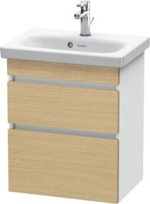 Duravit Waschtischunterschrank DuraStyle in Weiß, wandhängend, 2 Schubladen, B: 50 cm, T: 36,8 cm, H: 61 cm - Bild 1