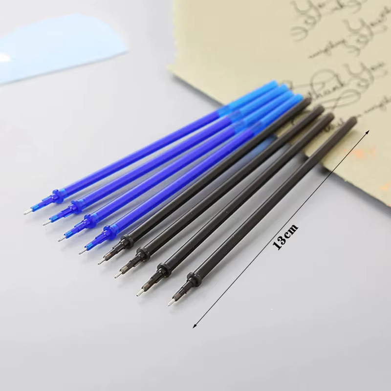 MROOFUL Set mit 103 Teilen löschbare Gel-Stifte und Minen in Schwarz und Blau, 0,5 mm Stiftminen zum Nachfüllen - Bild 3